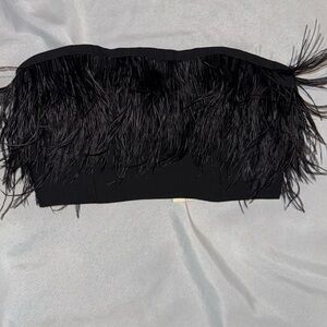 New Guess Marciano Feather Embellished Bustier Corset 0 XS